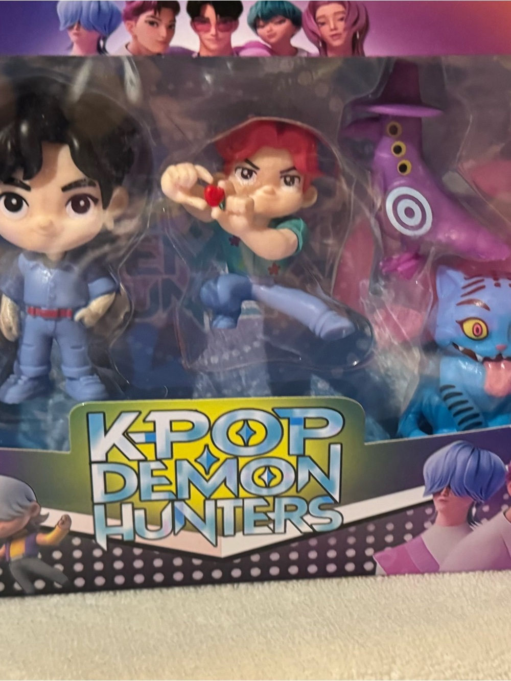 KPOP Demon Hunters Action Figure Set - Red, Blue, Purple